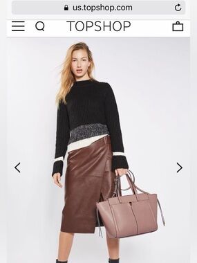 Topshop Harlow Winged Holdall - Tote/Satchel Dusty Rose